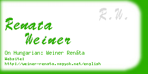renata weiner business card