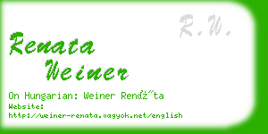 renata weiner business card